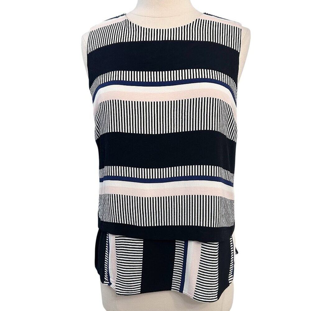 KATE SPADE Bay Stripe double Layered Tank Top Large